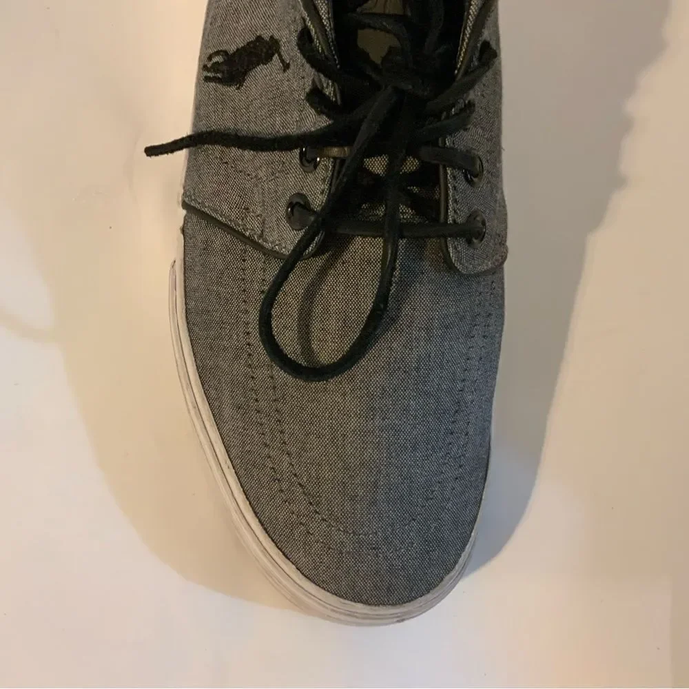 POLO RALPH LAUREN FAXON LOW Men size 8 D Light-Grey Nylon Casual Shoes